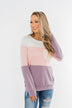 Day Dreamer Color Block Top- Blush & Purple