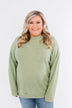 Another Day Long Sleeve Knit Sweater- Soft Green