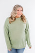 Another Day Long Sleeve Knit Sweater- Soft Green