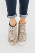 Sugar Glossy Wedges- Natural Snake Print