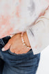 Single Marble Beaded Bracelet- Pink & Gold