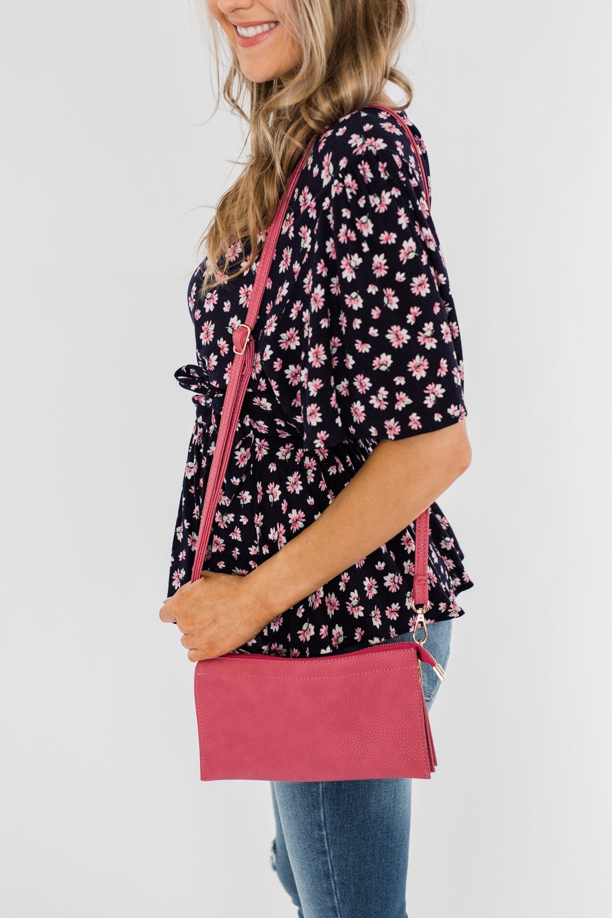 Suitable For You Clutch- Hot Pink