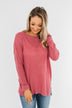Dream About Us Knit Sweater- Lipstick Pink