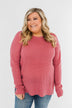 Dream About Us Knit Sweater- Lipstick Pink