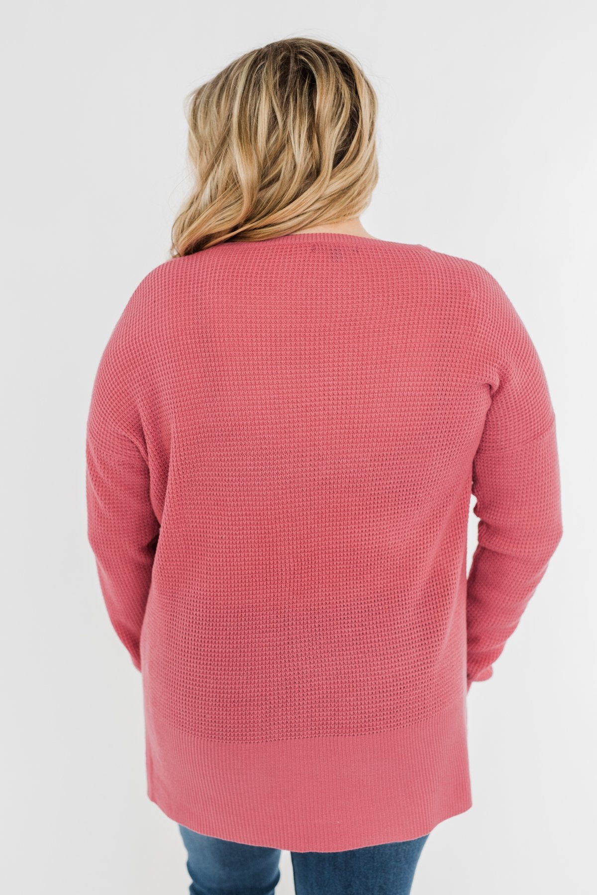 Dream About Us Knit Sweater- Lipstick Pink