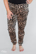 Suede Leopard Joggers