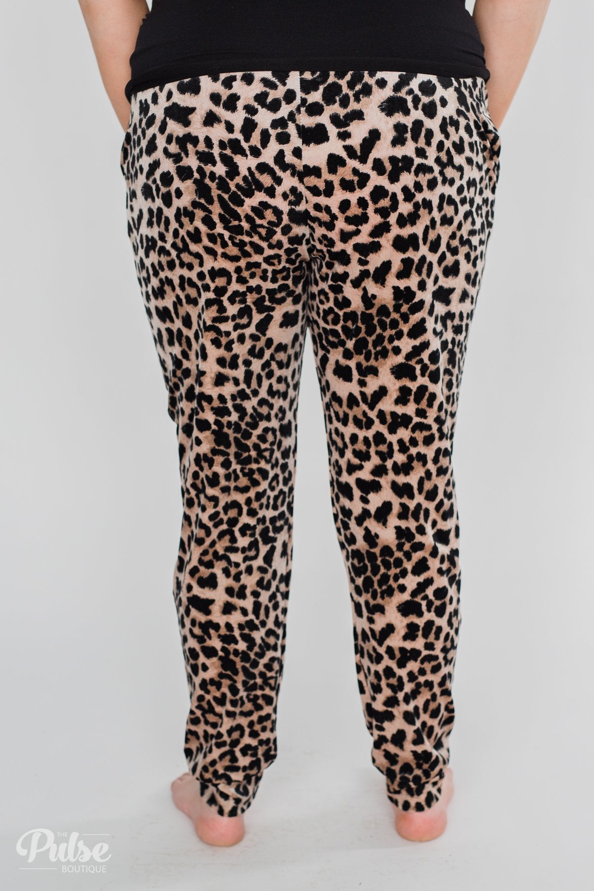 Suede Leopard Joggers