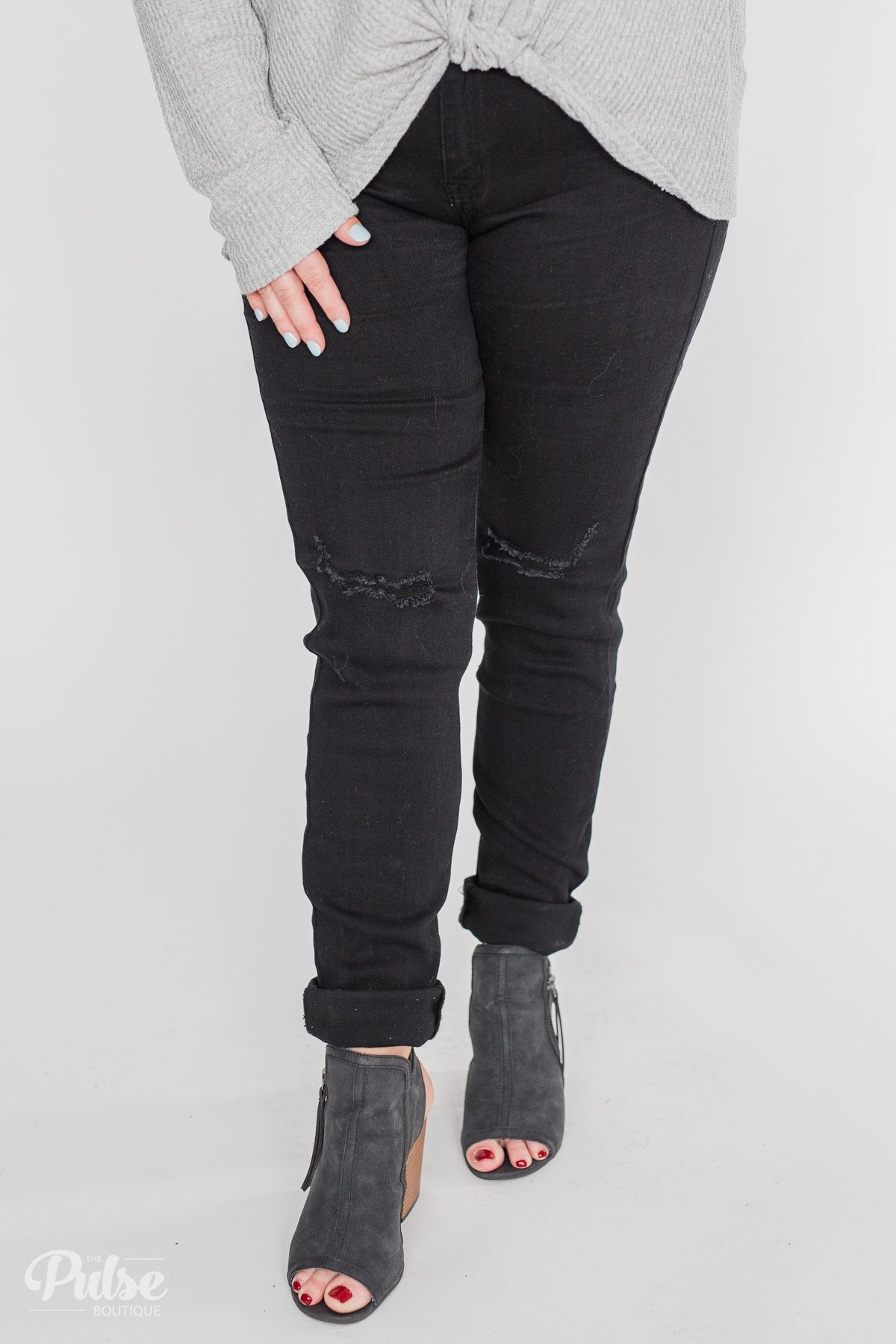 KanCan Rylee Jeans - Black Distressed