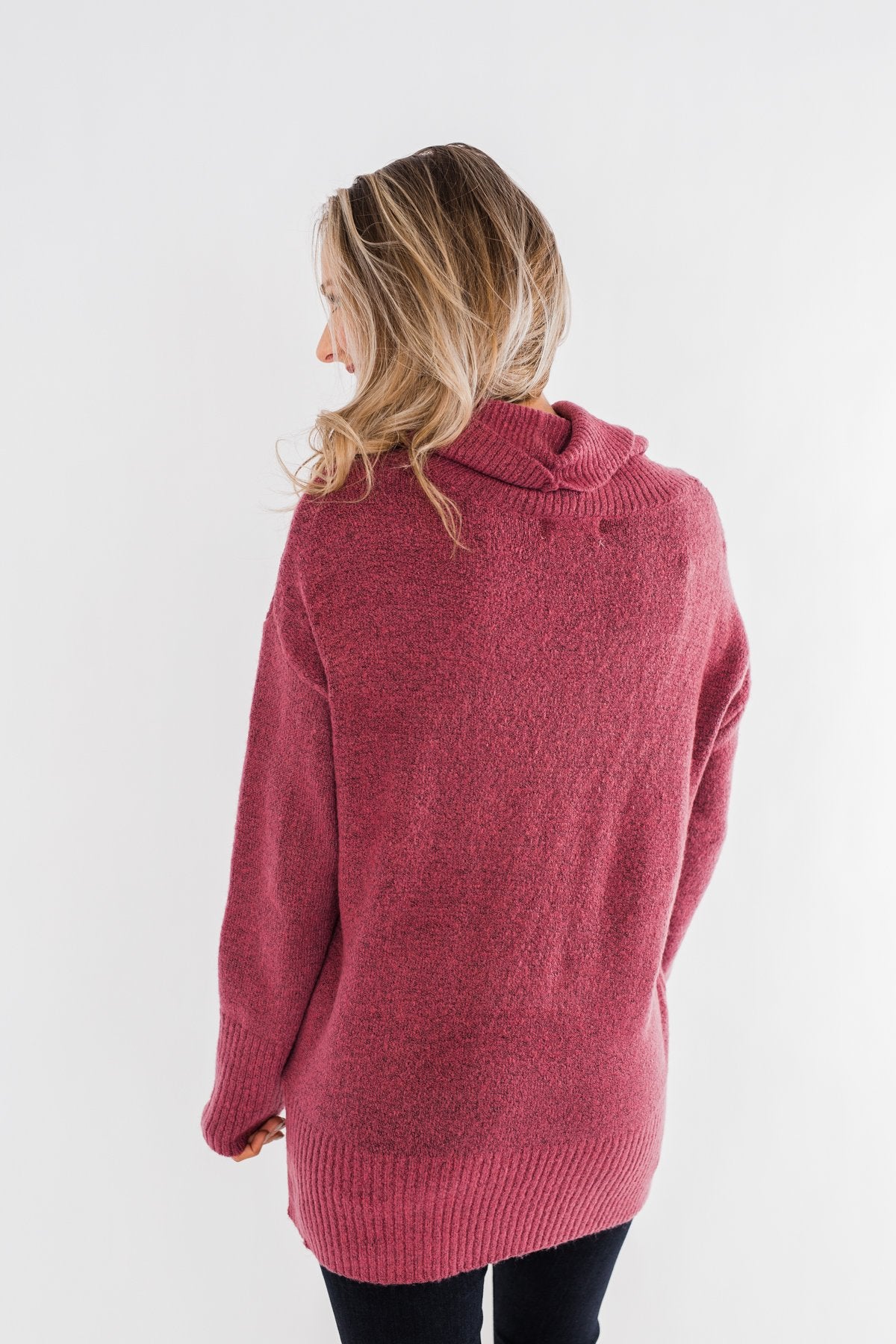 Counting Every Blessing Sweater- Dark Mauve Purple
