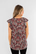 Chase Your Dreams Floral Ruffle Top- Black & Pink