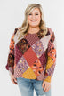 Stay Forever Printed Blouse- Purple Tones