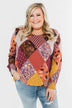 Stay Forever Printed Blouse- Purple Tones