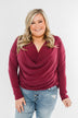 Made You Miss Me V-Neck Wrap Top- Wine