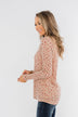 Time To Bloom Floral Henley Top- Taupe