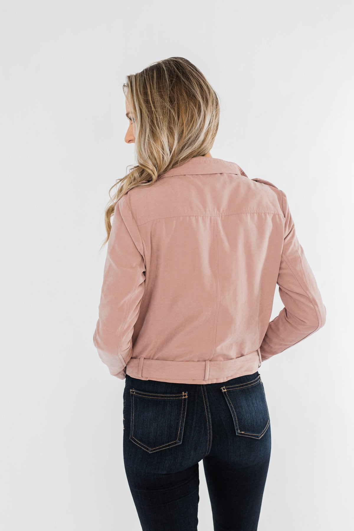 Lost In Your Eyes Lightweight Jacket- Light Dusty Mauve