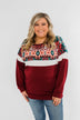 Make Your Day Aztec Pullover Top- Maroon