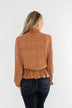 Life Is Good Leopard Cinched Blouse- Brown