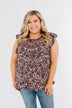 Chase Your Dreams Floral Ruffle Top- Black & Pink
