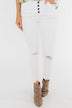 KanCan Raw Hem Distressed Jeans- Carly Wash