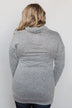 Bad At Love Cowl Neck Top- Heather Grey