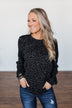 Head Over Heels Polka Dot Blouse- Black