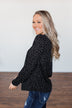 Head Over Heels Polka Dot Blouse- Black