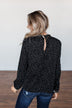 Head Over Heels Polka Dot Blouse- Black
