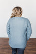 Another Day Long Sleeve Knit Sweater- Blue