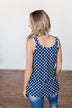 Navy & White Polka Dot Tank Top