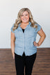Walk With Me Button Top- Chambray