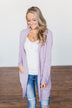 No Doubts Popcorn Cardigan- Lilac