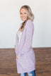 No Doubts Popcorn Cardigan- Lilac