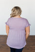 Write This Down Babydoll Top- Heathered Lilac