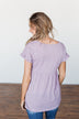 Write This Down Babydoll Top- Heathered Lilac
