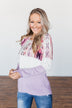 Some Kind Of Wonderful Aztec Top- Lavender & Pink