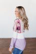 Some Kind Of Wonderful Aztec Top- Lavender & Pink