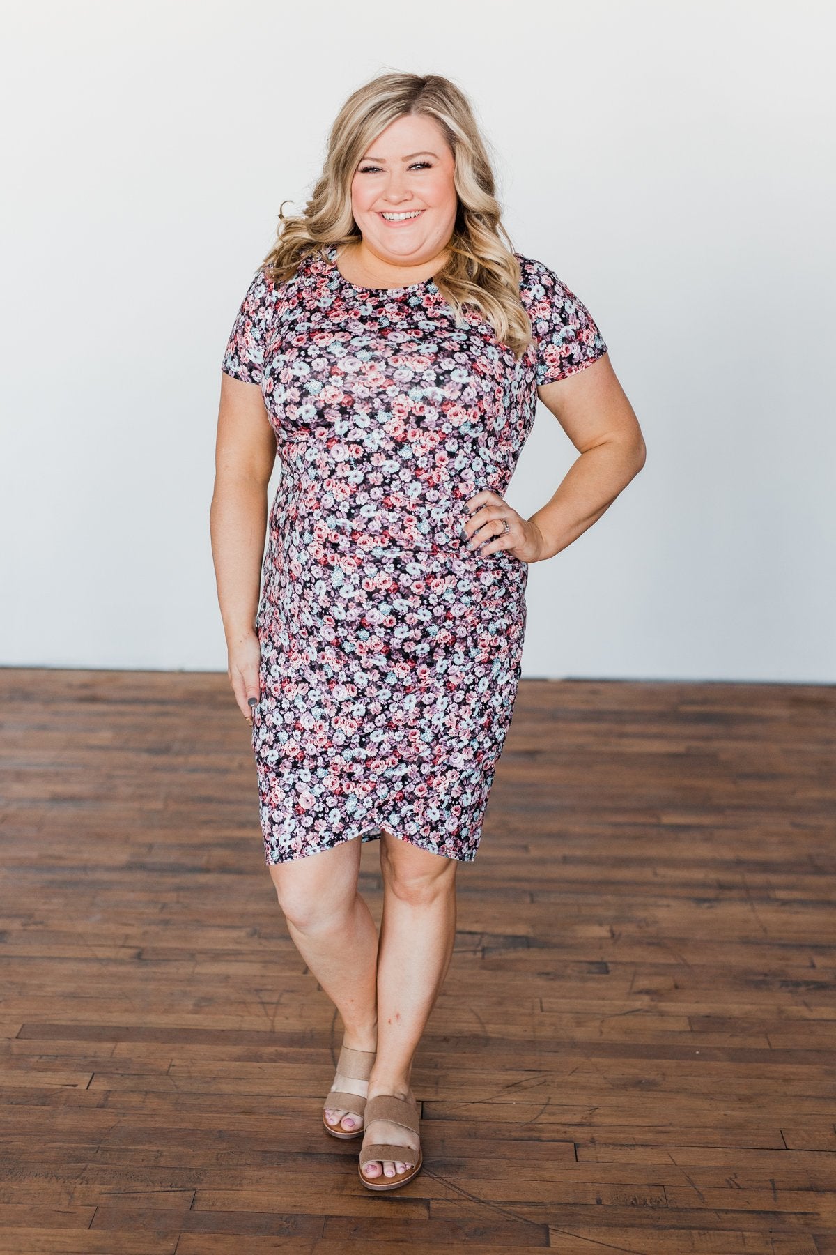 Show You Around Floral Dress- Pink & Purple Tones