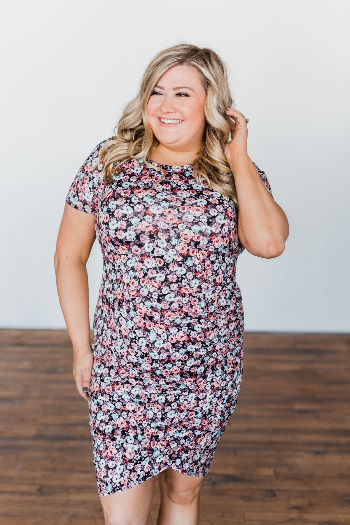 Show You Around Floral Dress- Pink & Purple Tones