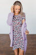 No Doubts Popcorn Cardigan- Lilac