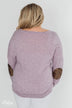 Good Times Sequin Elbow Patch Pullover - Lilac