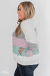 Spring Getaway Color Block Sweater- Muted Pastels