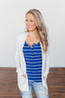 Light Weight Open Front Cardigan- Off White