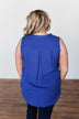 I Love Everything 3 Button Top- Royal Blue