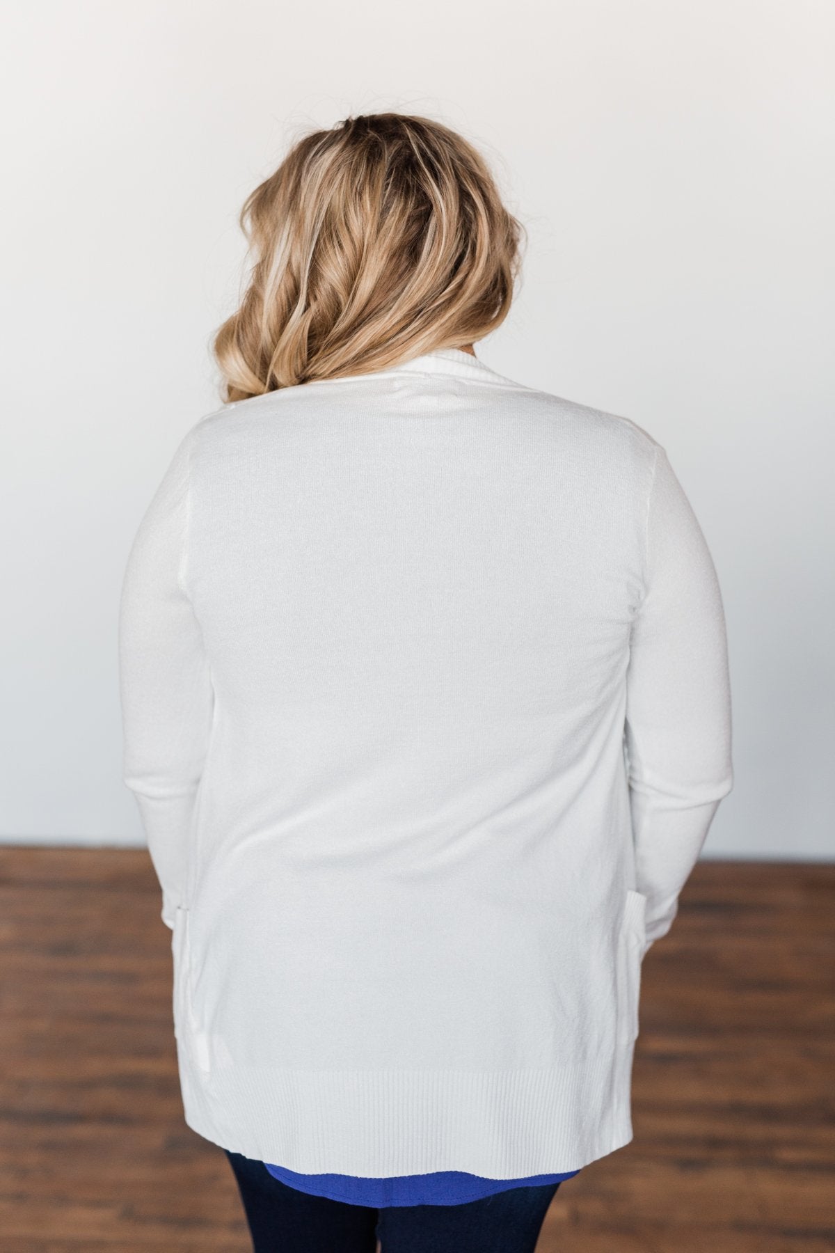 Light Weight Open Front Cardigan- Off White