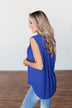 I Love Everything 3 Button Top- Royal Blue