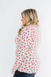 Sudden Bloom Floral V-Neck Top- Ivory