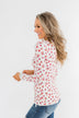Sudden Bloom Floral V-Neck Top- Ivory