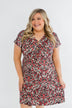 Just Say Yes Floral Button Dress- Black & Pink