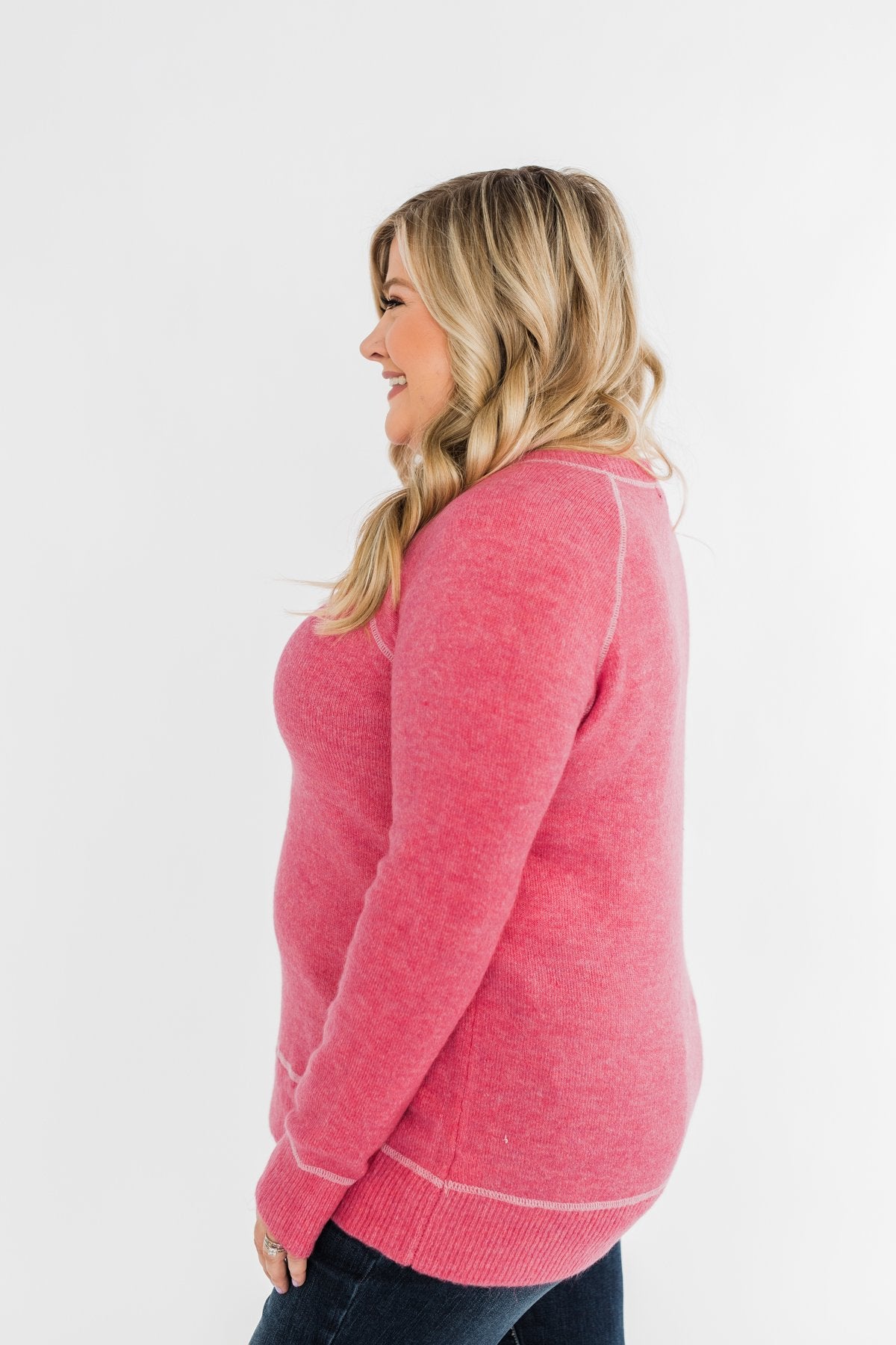 Beautiful Mornings Knitted Sweater- Bubblegum Pink