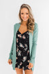 Light Weight Open Front Cardigan- Antique Teal